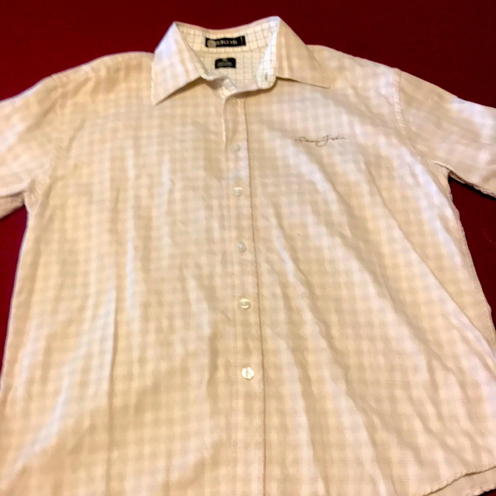 Cream Sean John button up shirt